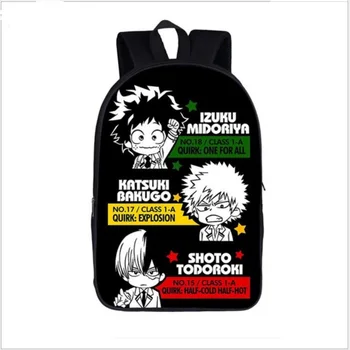 

Anime My hero academy Backpack Pikachu Boys Girls Student Schoolbag Poke Ball Rucksack Travel bags Zipper Packsack laptop bag