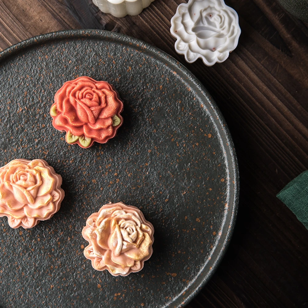 Moon Cake Tools Cookie Flower Stamp Mooncake Mold Kitchen Supplies Bakery Molds Ma'amoul Oriental Pastry Mould Form for Baking