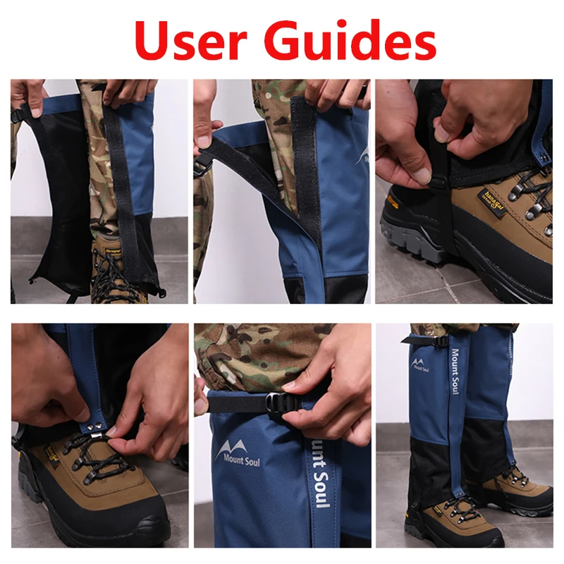 Hiking Legging Gaiters Waterproof Boot Shoe Leg Covers Hunting Climbing Camping Ski Travel Leg Warmers Foot Covers Snow Gaiters