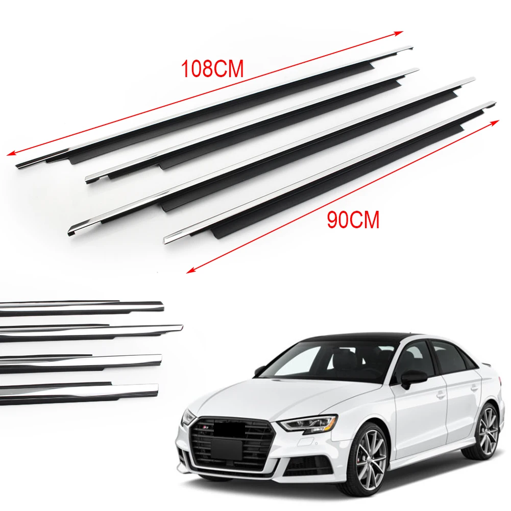 Автомобильный уплотнительный ремень для Audi A3 20107 Хром передний задний комплект