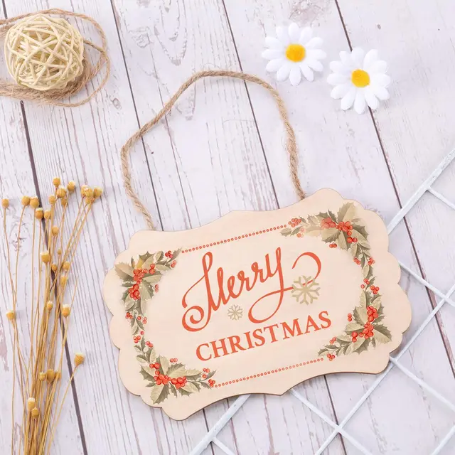 8 db Befejezetlen Üres Jel Lógó Fa Dekoratív Plakkok Pirográfia Festés Írás Otthoni Dekoráció Karácsonyi Barkács Kézműves - Image 5