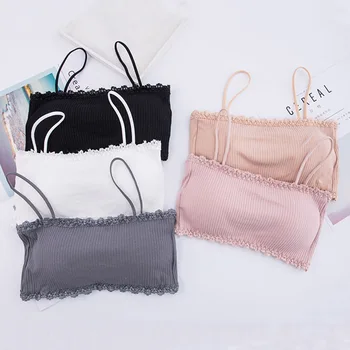 

High Quality Pretty Women Seamless Sexy Bra Rear Three-Breasted Sling Tube Top Bra Brassiere Woman Underclothes