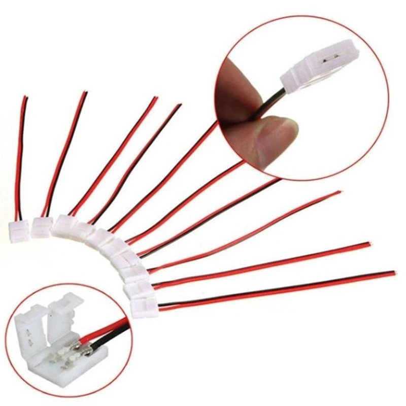 Монохромная светодиодная мягсветильник вая лента 2 контактный разъем для сварки