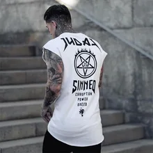 Стиль, мужской спортивный жилет для фитнеса, чистый хлопок, эластичный жилет без рукавов, мужской жилет для бега, упражнений, крутой жилет