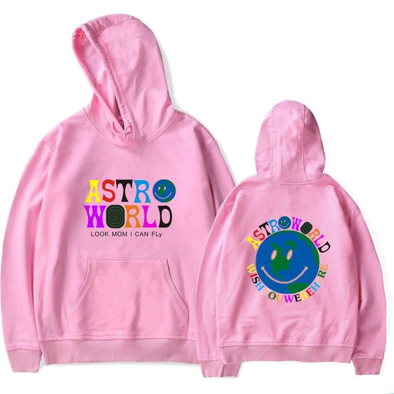 С изображением Трэвиса Скотта ASTROWORLD WISH YOU WAS HERE Hoodies модная толстовка с текстовым принтом в уличном стиле мужской пуловер Толстовка - Цвет: pink 02180
