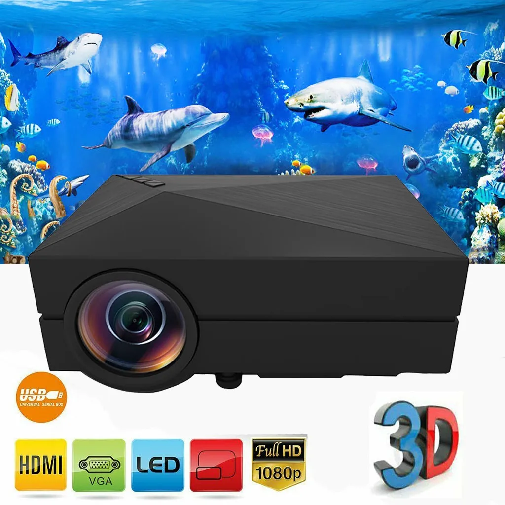 7000лм светодиодный проектор Full HD 1080P Мультимедийный Домашний кинотеатр Thea-ter HDMI USB VGA Профессиональный проектор для дома аксессуары