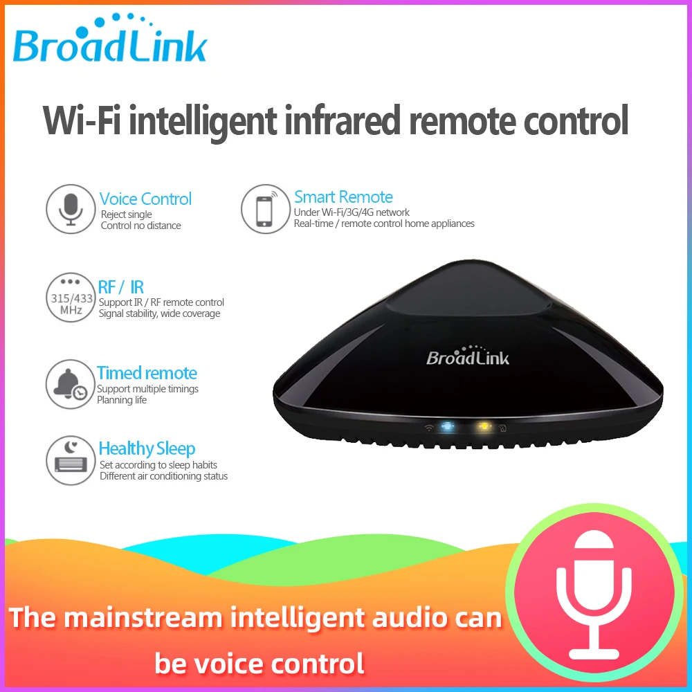 

Broadlink RM Pro Smart Home Wifi Switch WIfi+ IR+RF Remote Control Automation Voice Control For IOS Android Goole home Alexa