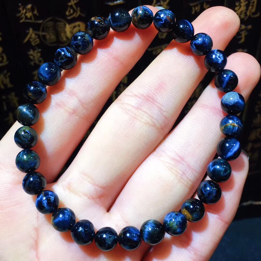 

Certificate Natural Blue Pietersite Chatoyant Man Women Power Pietersite Namibia 3 Laps Beads Bracelets Aaaaa Drop Shipping