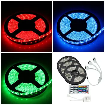

Jiguoor 15M SMD5050 Waterproof RGB 450 LED Strip Tape Light Kit Christmas Home Decoration+ 44 Keys Controller + DC12V Cable