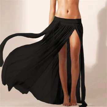 

Pareo Beach Scarf for Women Summer Bikini Cover Up Tunics Black Skirt Long Plage Robe Swim Cover-Ups Blue White Yellow Solid