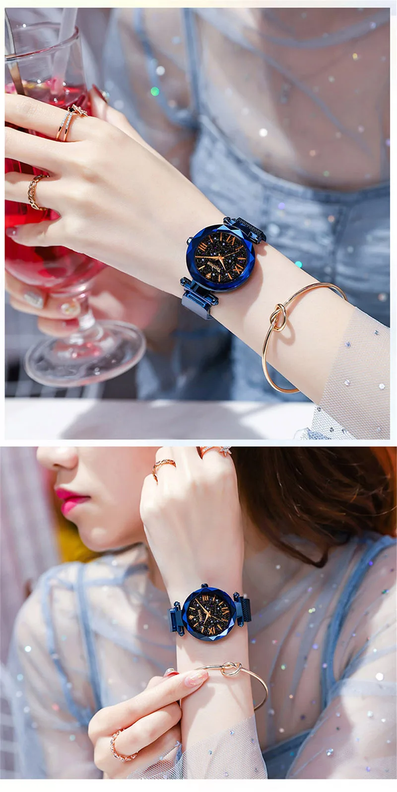 Luxury Women Watches Magnetic Starry Sky Female Clock Quartz Wristwatch Fashion Ladies Wrist Watch reloj mujer relogio feminino (15)