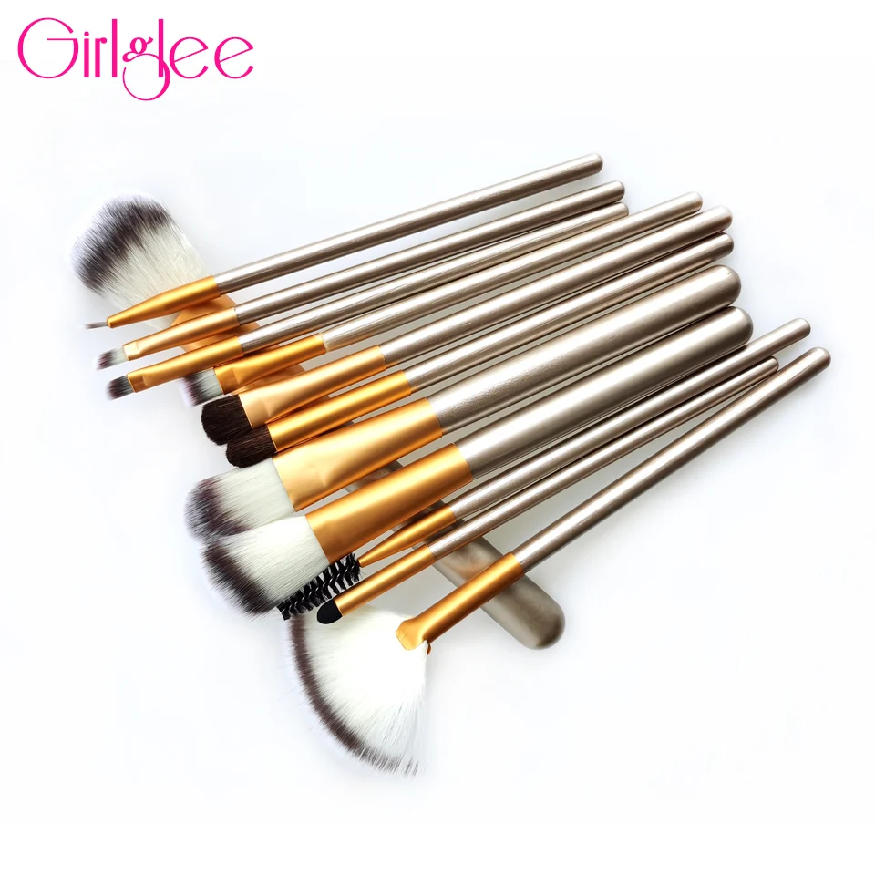 Makeup Brushes 12pcs Brush Set Cosmetic Make Up Daily Face Nose Beauty Tool Girlglee Eyebrow Eyeliner | Красота и здоровье