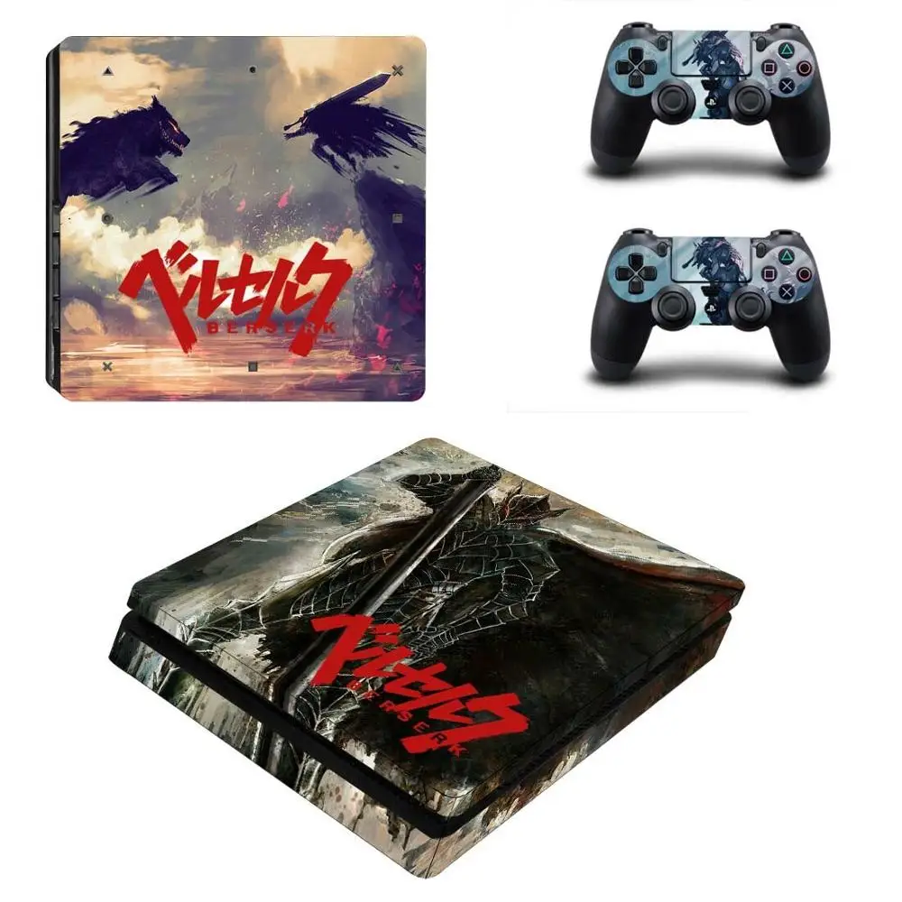 Baserk PS4 Slim sticker s PS 4 Play station 4 Slim виниловые наклейки для playstation 4 Slim консоли и контроллера