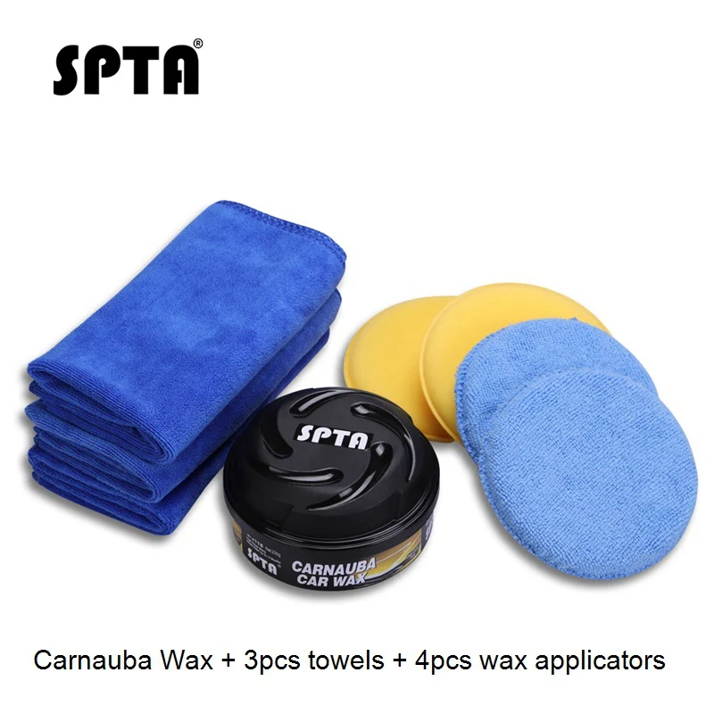 8pcs Paint Care Set SPTA Премиум Carnauba воск для ухода за Краской Жесткий глянцевый полировка царапины ремонтный воск краска покрытие водонепроницаемая пленка анти УФ воск - Цвет: 8pcs Paint Care Set