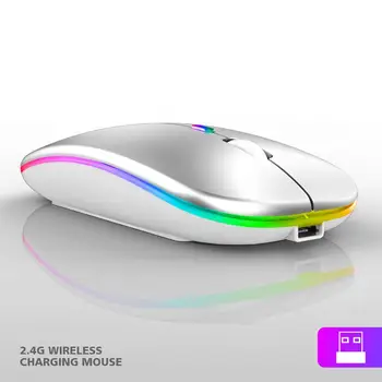 

Wireless Mute Mouse Gaming Mouse Luminous Mouse With 7 LED Colors For Notebook Laptop Rechargable Wireless Mouse DPI Adjustable