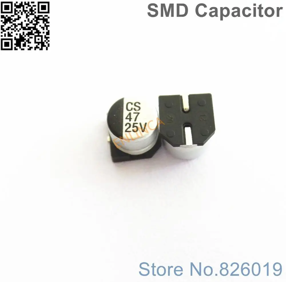 50 шт./лот 25 в 47 мкФ SMD алюминиевые электролитические конденсаторы размер 6 3*5 4 |