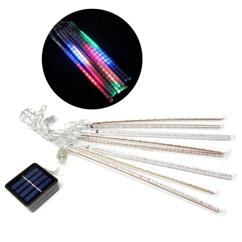 

30cm 8 Tubes Waterproof Meteor Shower Rain Solar Power LED String Lights Outdoor