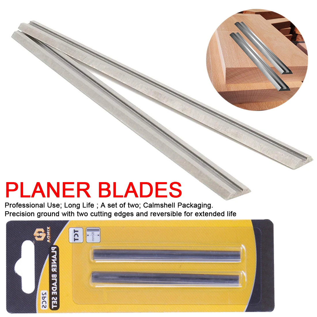  Carbide Planer Blade 82x5.5x1.2mm Reversible Wood Planer Knife for Woodworking Machinery Parts