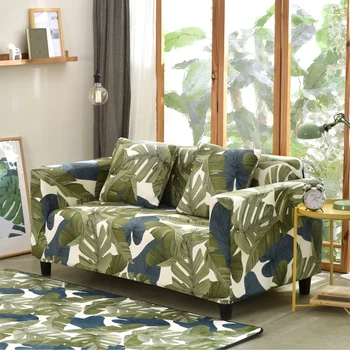 

Leaf pattern Sofa Cover for Living Room Modern Sectional Corner Sofa Slipcover Couch Cover Chair Protector 1/2/3/4 Seater