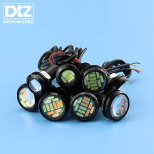 DXZ 1 x стробоскоп противотуманный светильник s дневной ходовой светильник Eagle Eye светодиодный 18 23 мм 12 в желтый синий белый красный DRL Реверсивный парковочный сигнальный фонарь