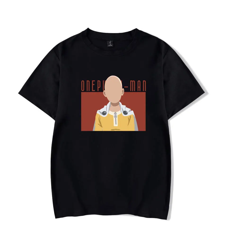 Free Shipping Anime ONE PUNCH-MAN Bald Man Saitama Print T-Shirt Summer Round Neck Short Sleeve