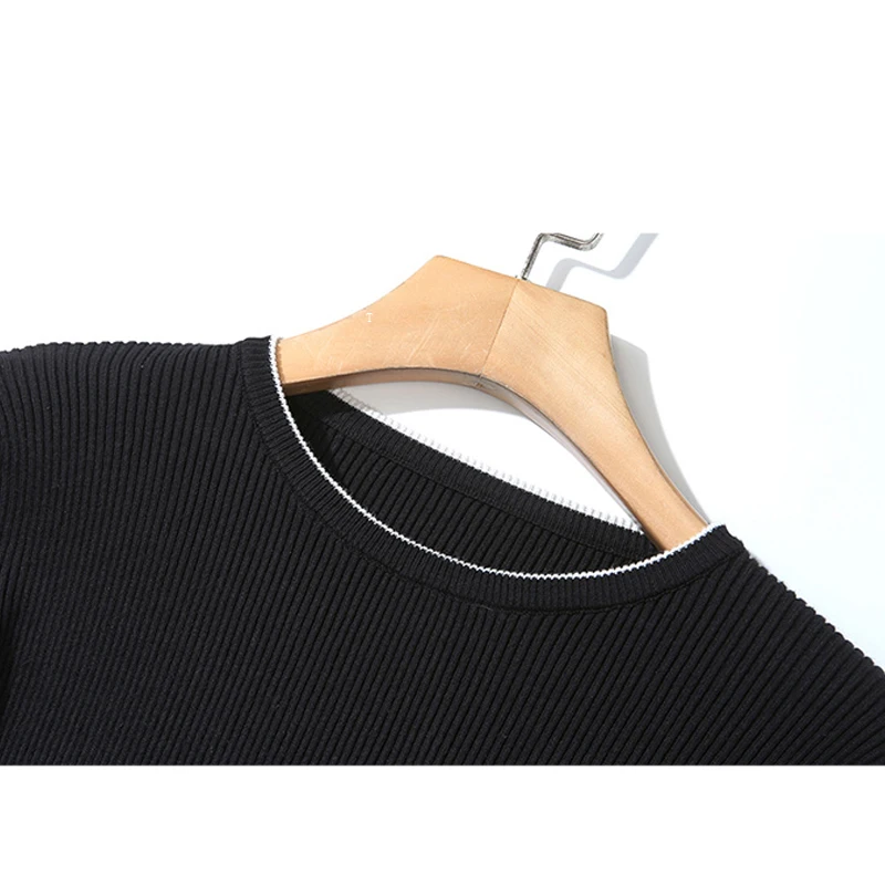 Женская одежда из 2 предметов, вязаный свитер, платье с круглым вырезом, плиссированная повседневная юбка, Модный комплект, весна и осень, S9N302Q