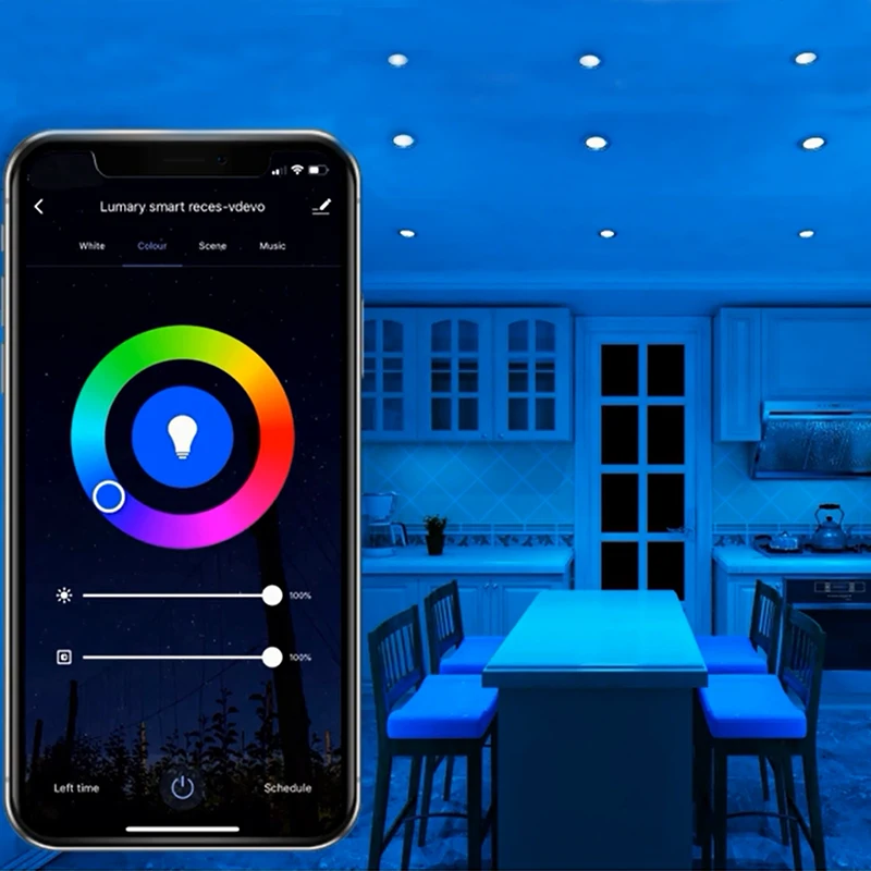 Встраиваемый потолочный светильник с Bluetooth 6 дюймовый Точечный регулируемой