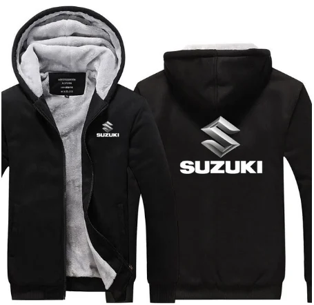 Зимняя теплая толстовка с капюшоном для мужчин Suzuki, Мужская толстовка, фирменное пальто на молнии, толстовки, флисовая куртка, пальто N f