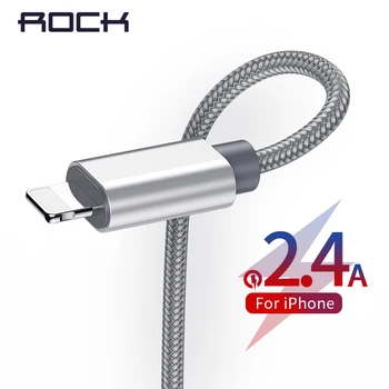 

ROCK USB Cable For iPhone 11 Max Pro XR Xs X 7 8 Plus 6 6S 5 USB Charging Data Sync Cable For iPad iOS Mobile Phone Charger Cord