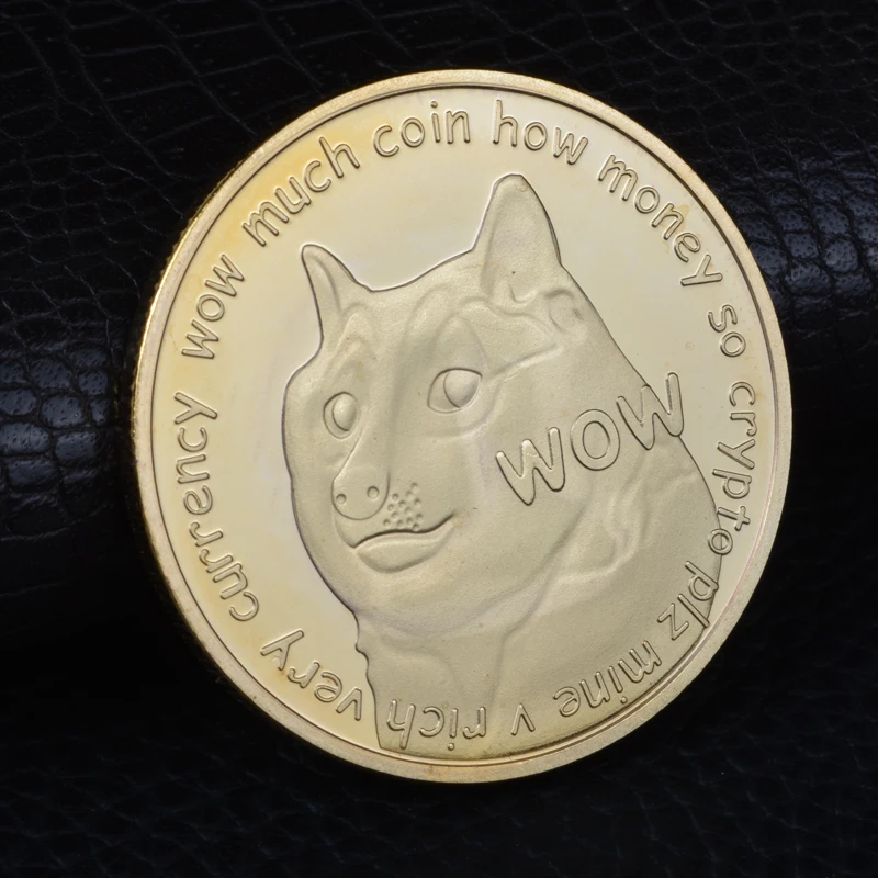 Dogecoin-moneda conmemorativa de Metal para perro, carcasa de acrílico, nuevo diseño, 2021