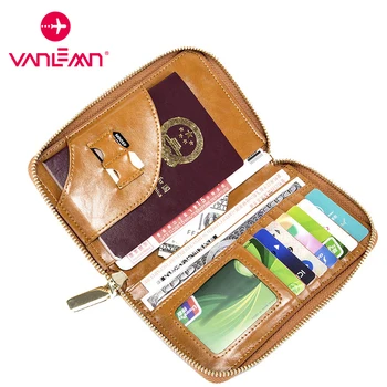 

Leather Wallet Passport Organizer Wallet Man Business Card Holder Passport Bags ID Credit Card Holders Wallets Women CardHolder