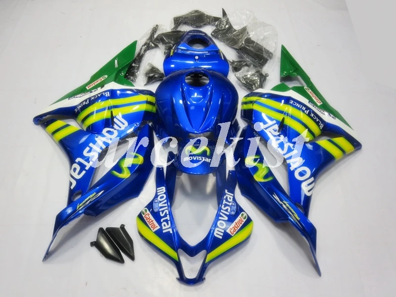4 подарки литья под давлением ABS Полный обтекатели Подходит для HONDA CBR600RR F5 2009 2010 2011 2012 09 10 11 12 набор кузова синий