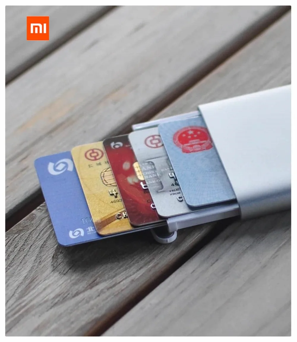 Xiaomi Miiiw Чехол для карт Автоматическая всплывающая Коробка Чехол держатель для карт Mijia металлический кошелек ID портативный банк для хранения для кредитной карты карта