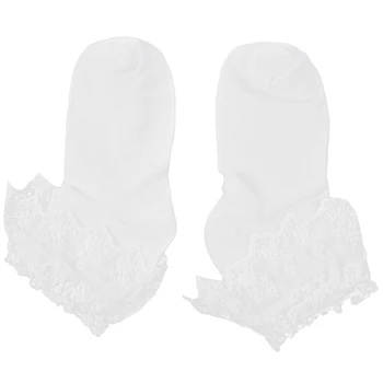 

Princess Girl Cute Sweet Women Vintage Lace Ruffle Frilly Ankle Socks white