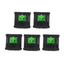5 pçs greetech verde switches eixo para razer gaming teclado mecânico para cherry mx 3pin interruptor