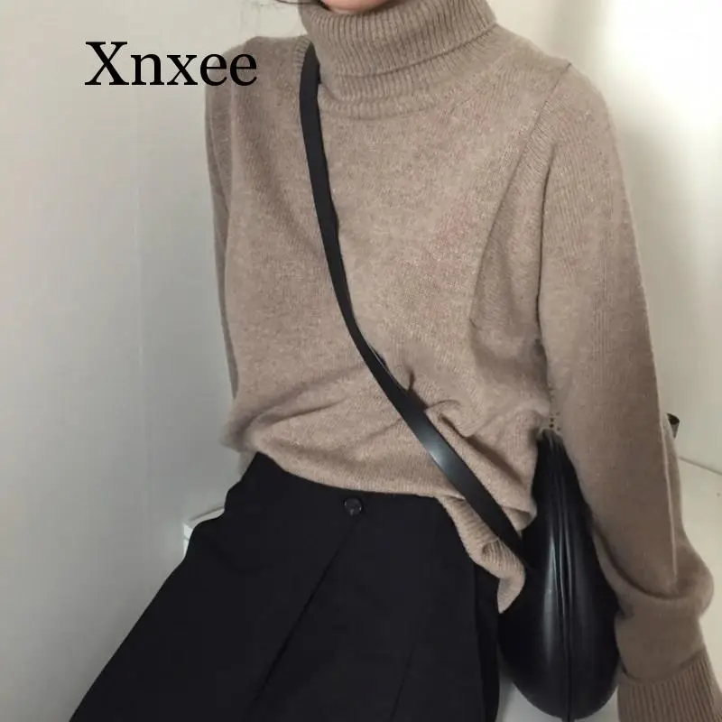 2020 new wool Women Autumn Winter cashmere Turtleneck white Sweater Knitted Pullovers long sleeve Elegant jumper Plus Size 2020 new wool Women Autumn Winter cashmere Turtleneck white Sweater Knitted Pullovers long sleeve Elegant jumper Plus Size