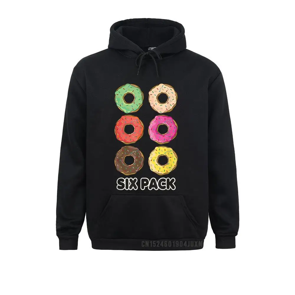 Funny Donut Six Pack Workout T-Shirt__4393 Cool Hoodies Long Sleeve for Women Labor Day Sweatshirts Casual Clothes Hip Hop Funny Donut Six Pack Workout T-Shirt__4393black