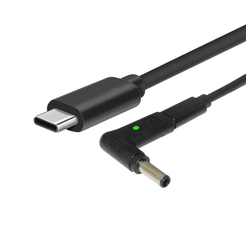 Разъем адаптера питания для ноутбука USB Type C конвертер с светодиодный светильник