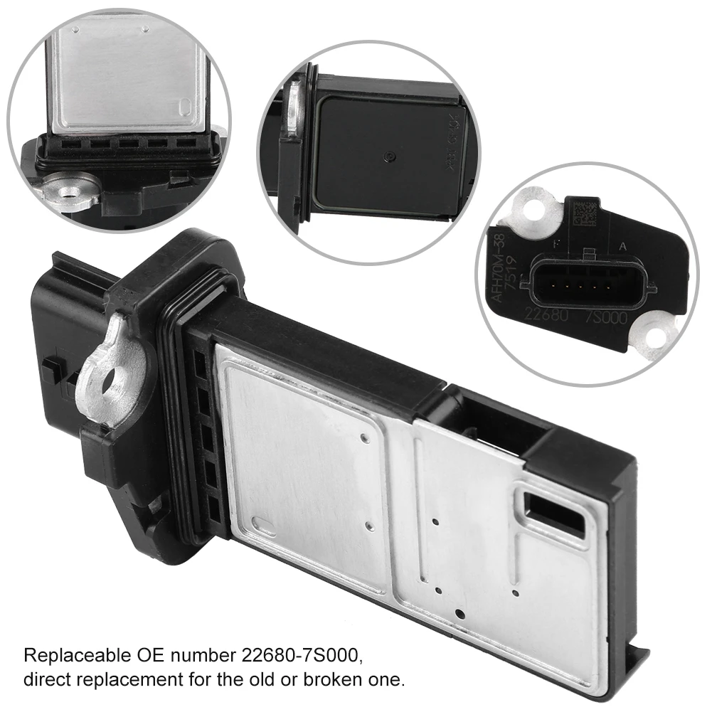 Черный ABS массовый расходомер воздуха MAF сенсор насадка для Nissan 350z 370z Nissan Altima Frontier Cube Titan 22680-7S000