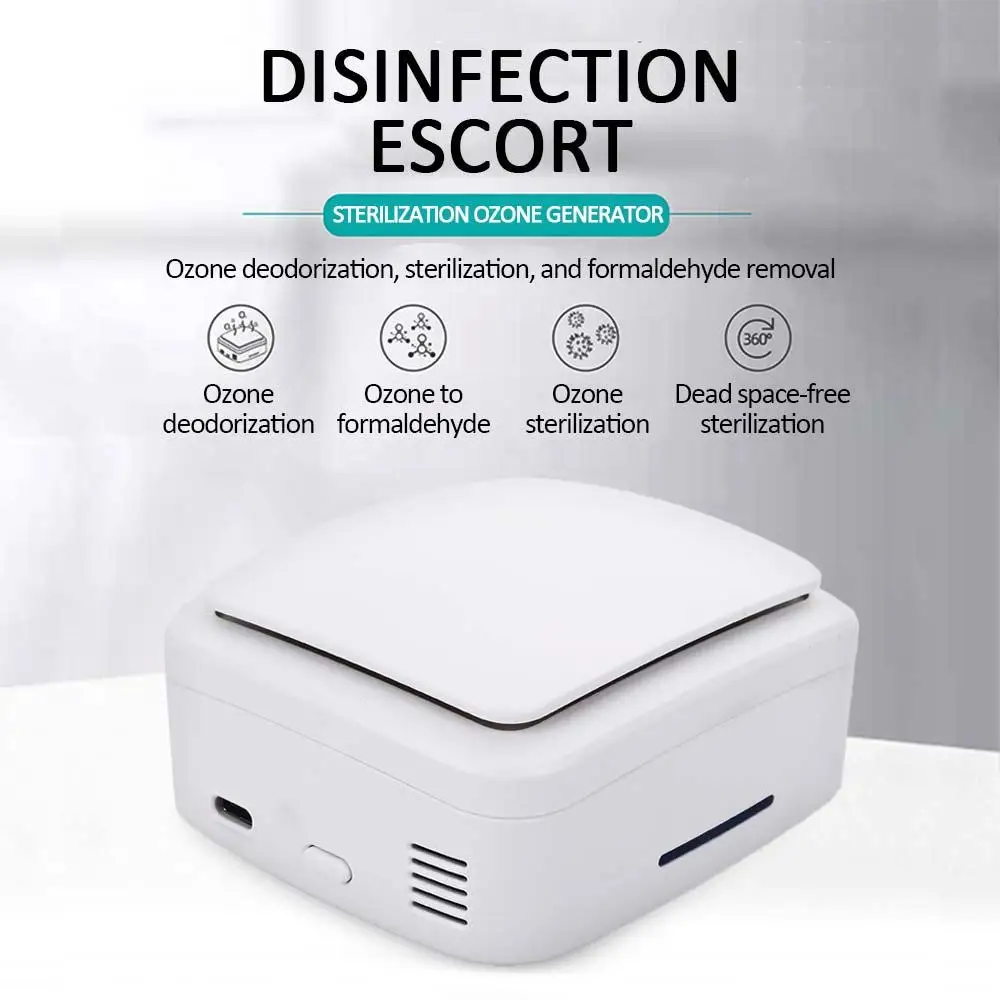 

Portable Ozone Disinfection Timing Antibacterial Generator Hospital Type-C Interface Ozone Generator Small