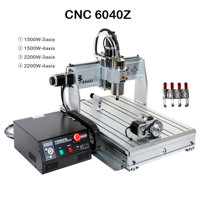 YOOCNC 6040Z Desktop CNC Engraving Machine 2200W for PVC ABS PCB Wood