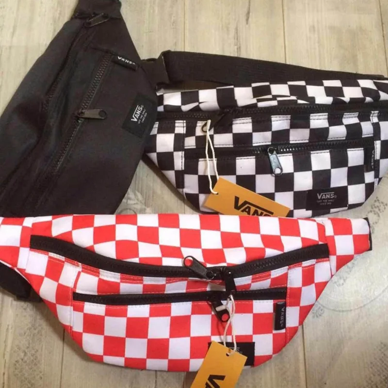 Waist-Bag Fanny-Pack Phone-Pocket Canvas Trend Women Fashion New Checkerboard Hip-Hop