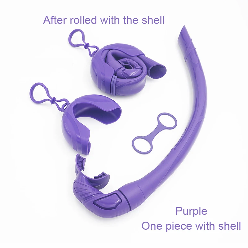 TOOKE 올 실리콘 스노클링 수중 스쿠버 프리 다이빙, 실리카 젤 접이식 스노클링, 유연한 소프트 습식 호흡 튜브