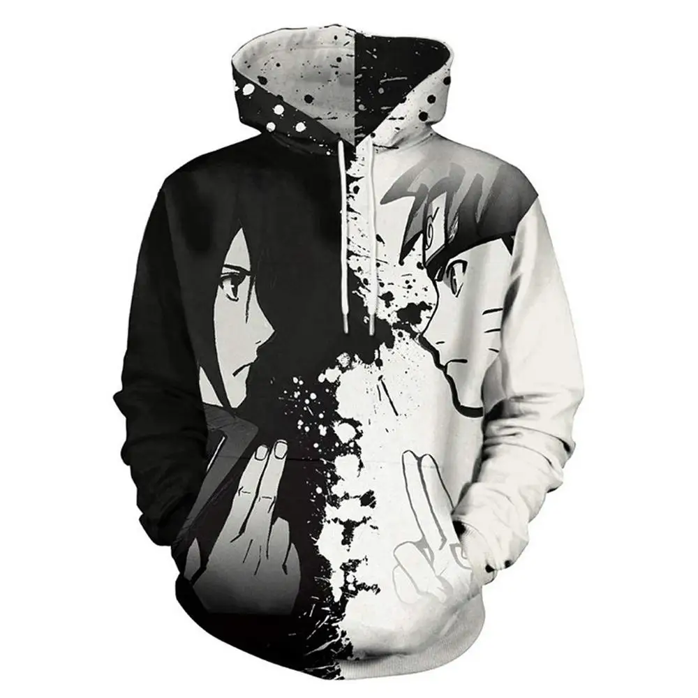  2019 New Arrival Naruto 3D Printed Sweatshirt Boys Tracksuit Sasuke kakashi Printed Hoodies Men Wom