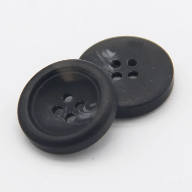 HENGC Resin Imitation Horn Large Decorative Coat Buttons For Clothing Sweater Suit Cardigan Big DIY Sewing Accessories Wholesale YDWH415 Black