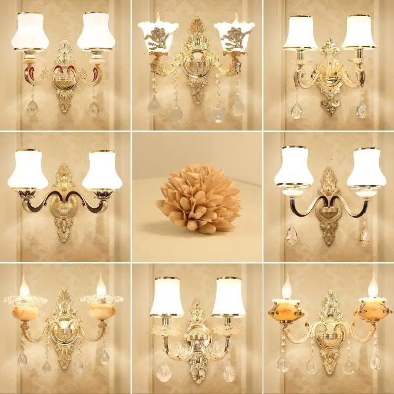 Wandlampe деко росписи Винтаж лампа Aplique Luz для дома кристалл Lampara де сравнению интерьер стены спальня свет