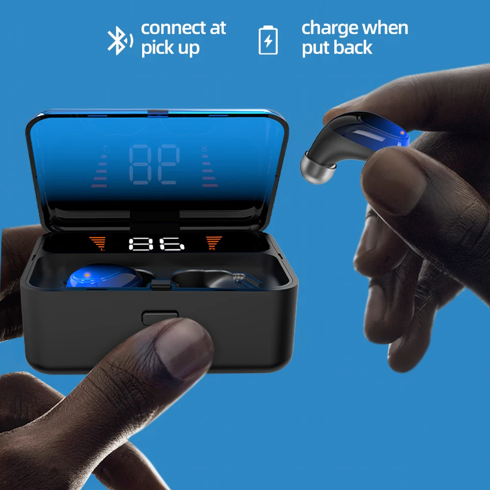 Мощность дисплей TWS стерео гарнитура Bluetooth 5,0 наушники 2000mA водонепроницаемый Hifi наушники для всех смартфонов