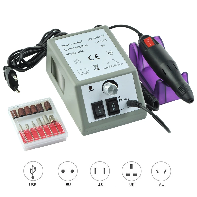  PRO 20000RPM Set Professional Electric Nail Drill Machine Manicure Pedicure Drill Files Tools Gel R