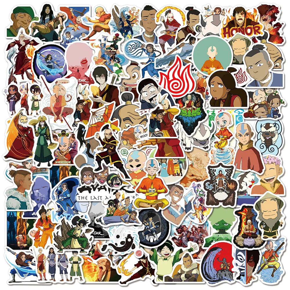 10/30/50Pcs Avatar The Last Airbender Stickers Anime Cartoon Sticker Funny  DIY Luggage Laptop Skateboard Bike Sticker