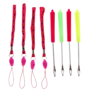 

4pcs Anti-lost Fish Hook Extractors Stainless Steel Hook Removers with Lanyard